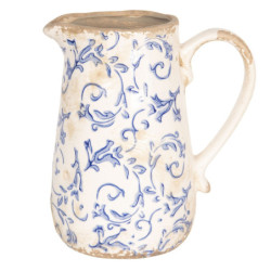 Retro džbán s modrými květy - 17*12*18 cm