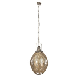 Zlatá kovová závěsná lampa Baldoin - 45*45*77/186 cm E27/max 1*40W