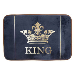Tmavě modrá koupelnová předložka King - 60*40*1 cm