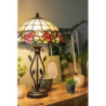 Stolní lampa Tiffany s růžemi Rosalin - Ø 35*61 cm 2x E27/60W