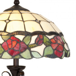 Stolní lampa Tiffany s růžemi Rosalin - Ø 35*61 cm 2x E27/60W