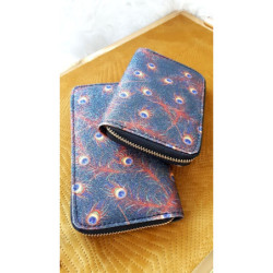 Peněženka s pavími pery - 16*9 cm