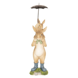 Dekorace králíci pod deštníkem - 8*7*25 cm