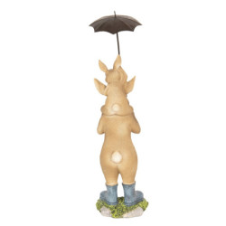 Dekorace králíci pod deštníkem - 8*7*25 cm
