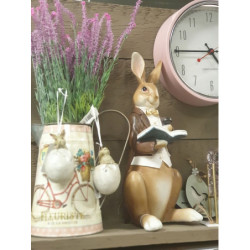 Dekorace králík s knihou - 15*13*40 cm