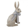 Dekorace béžový mintový sedící králík s mašlí Rabbit Bow - 20*11*28 cm