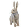 Dekorace béžový mintový sedící králík s mašlí Rabbit Bow - 20*11*28 cm