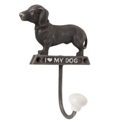 Kovový háček I love my dog - 10*5*14 cm