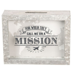 Kovová pokladnička Mission - 18*5*14 cm