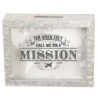 Kovová pokladnička Mission - 18*5*14 cm