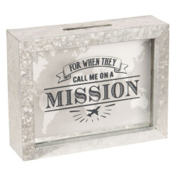 Kovová pokladnička Mission - 18*5*14 cm