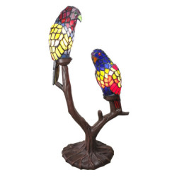 Stolní lampa Tiffany Parrots - 50*24*63 cm
