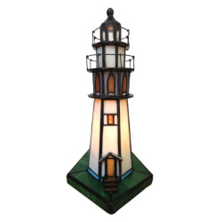 Stolní lampa Tiffany Lighthouse - 11*11*25 cm