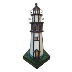 Stolní lampa Tiffany Lighthouse - 11*11*25 cm