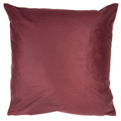 Vínový sametový povlak na polštář s květy - 45*45 cm