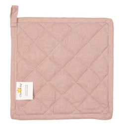 Růžová podložka pod hrnec s labutěmi - 20*20 cm