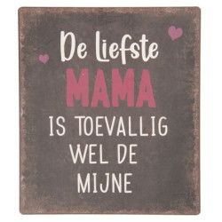 Nástěnná kovová cedule Liefste Mama - 13*15 cm
