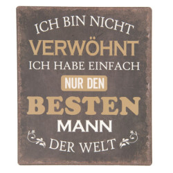 Nástěnná kovová cedule Besten Mann - 13*15 cm