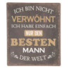 Nástěnná kovová cedule Besten Mann - 13*15 cm