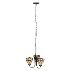 Závěsný vitrážový lustr Tiffany Odila - Ø 39*125 cm