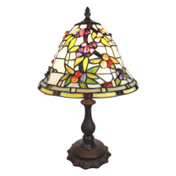 Stolní vitrážová lampa Tiffany Mabelle - 31*31*47 cm