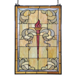Vitrážový panel Tiffany Flambeau - 50*100 cm