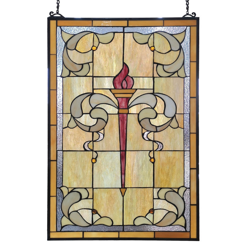 Vitrážový panel Tiffany Flambeau - 50*100 cm