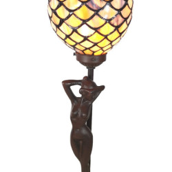 Stolní vitrážová lampa Tiffany Femme - 21*21*51 cm