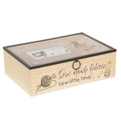 Dřevěný šicí box - 25*17*8 cm