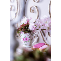Květovaný hrneček Garden - 11*8*9 cm / 0,29L