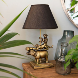 Zlato-zelené stínidlo lampy Couleurs - Ø 25*16 cm
