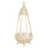 Krémová kovová vintage Lucerna - 30*30*68 cm