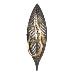 Nástěnné dekorace - Ještěrka na listě - 33*3*12 cm