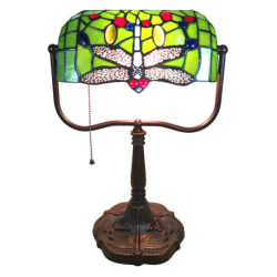 Stolní Tiffany lampa Libellule - 25*25*42 cm E27/max 1*60W