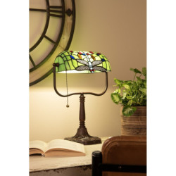 Stolní Tiffany lampa Libellule - 25*25*42 cm E27/max 1*60W