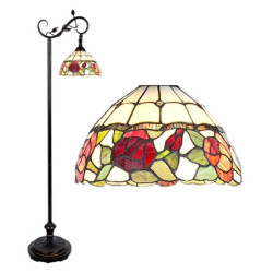 Stojací lampa Tiffany Rosalin - 40*27*152 cm / E27/60w