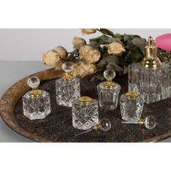 Flakón na parfém z broušeného skla Cristal - 4 cm