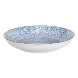 Hluboký talíř modré kvítky BlueFlow - Ø20*4 cm