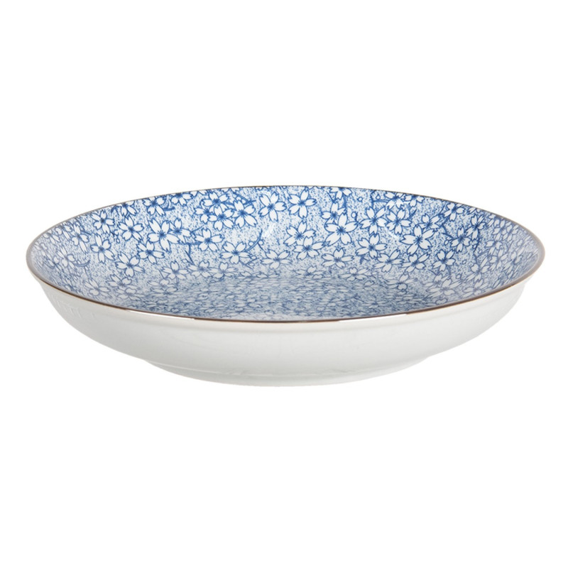 Hluboký talíř modré kvítky BlueFlow - Ø20*4 cm