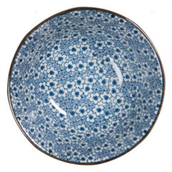 Hluboký talíř s modrými kvítky BlueFlowers - Ø  20*4 cm