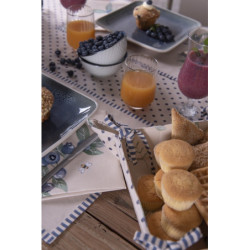 Miska s modrým květinovým ornamentem BlueSnow - Ø 13*6 cm