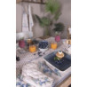 Miska s modrým květinovým ornamentem BlueSnow - Ø 13*6 cm