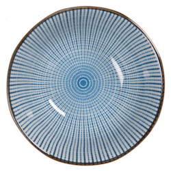 Miska s modrým zdobením BlueLine - Ø 13*6 cm