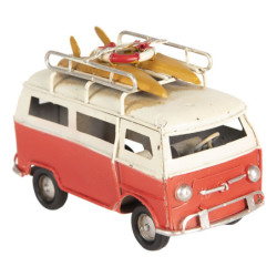 Retro kovový model červený autobus - 11*5*7 cm