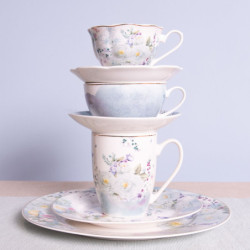 Porcelánový šálek s podšálkem Butterfly  - Ø 15*7 cm / 0,22L