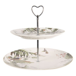 Porcelánový etažér Tropical birds - Ø 26 cm