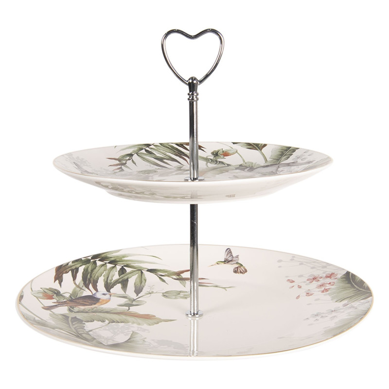 Porcelánový etažér Tropical birds - Ø 26 cm