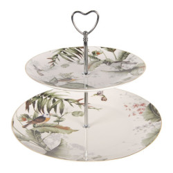 Porcelánový etažér Tropical birds - Ø 26 cm