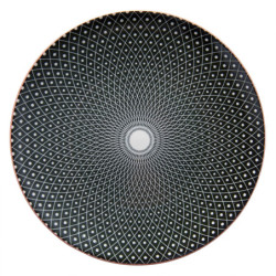Černý dezertní talíř Blackin - Ø 21 cm