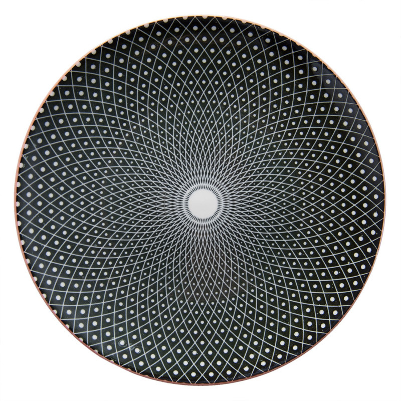 Černý dezertní talíř Blackin - Ø 21 cm